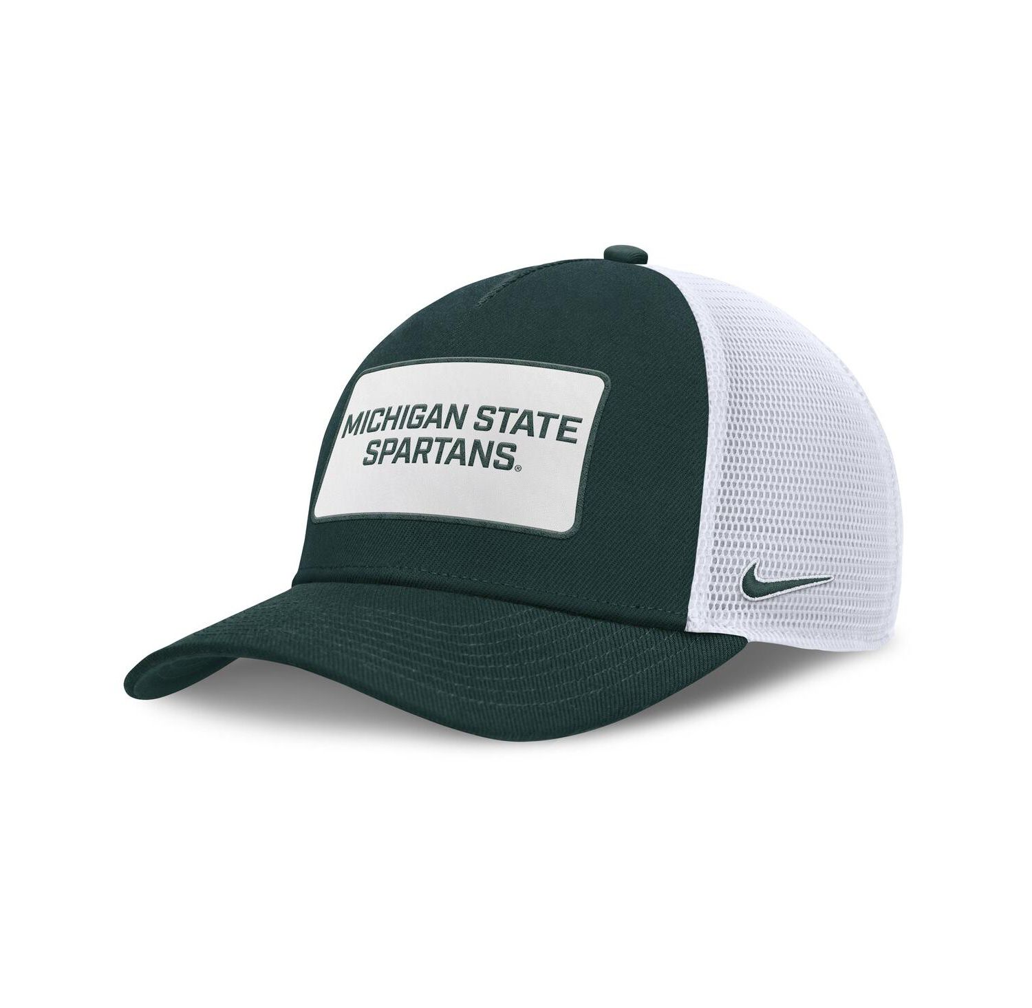 Men's Green/White Michigan State Spartans 2025 On-Field Rise Patch Trucker Adjustable Hat