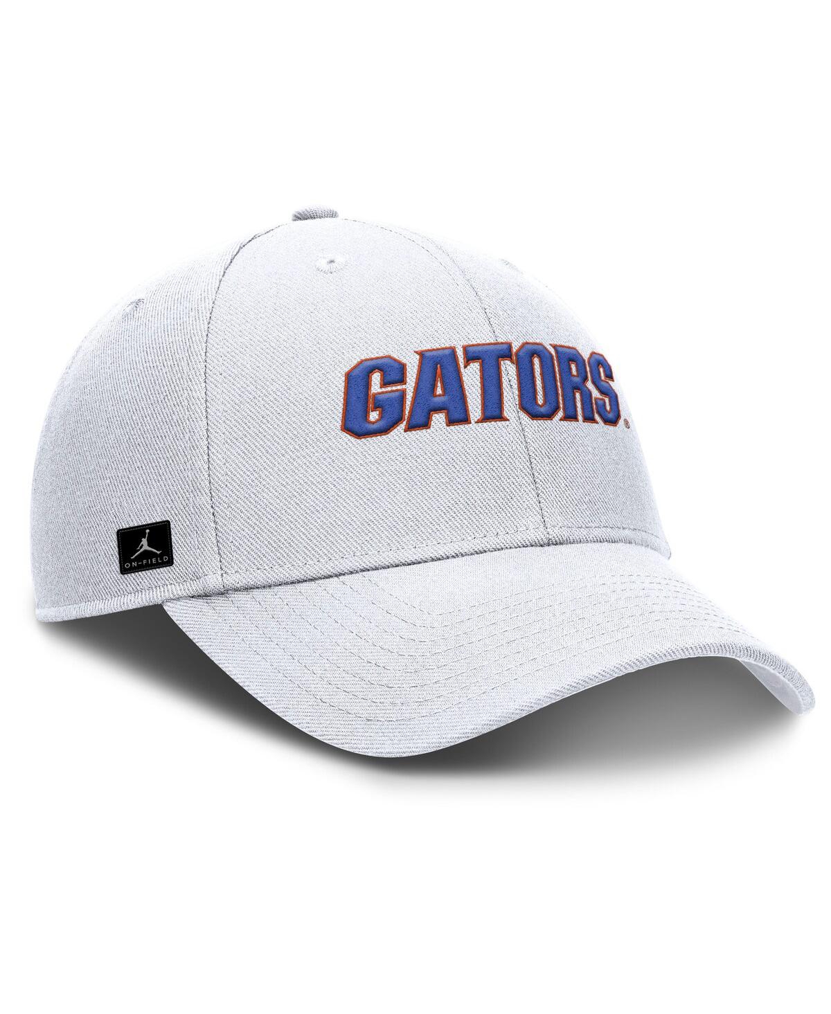 Jordan Men's White Florida Gators 2025 On-field Rise Performance Adjustable Hat In White