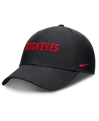 Nike - Men's Black Ohio State Buckeyes 2025 On-Field Rise Performance Adjustable Hat