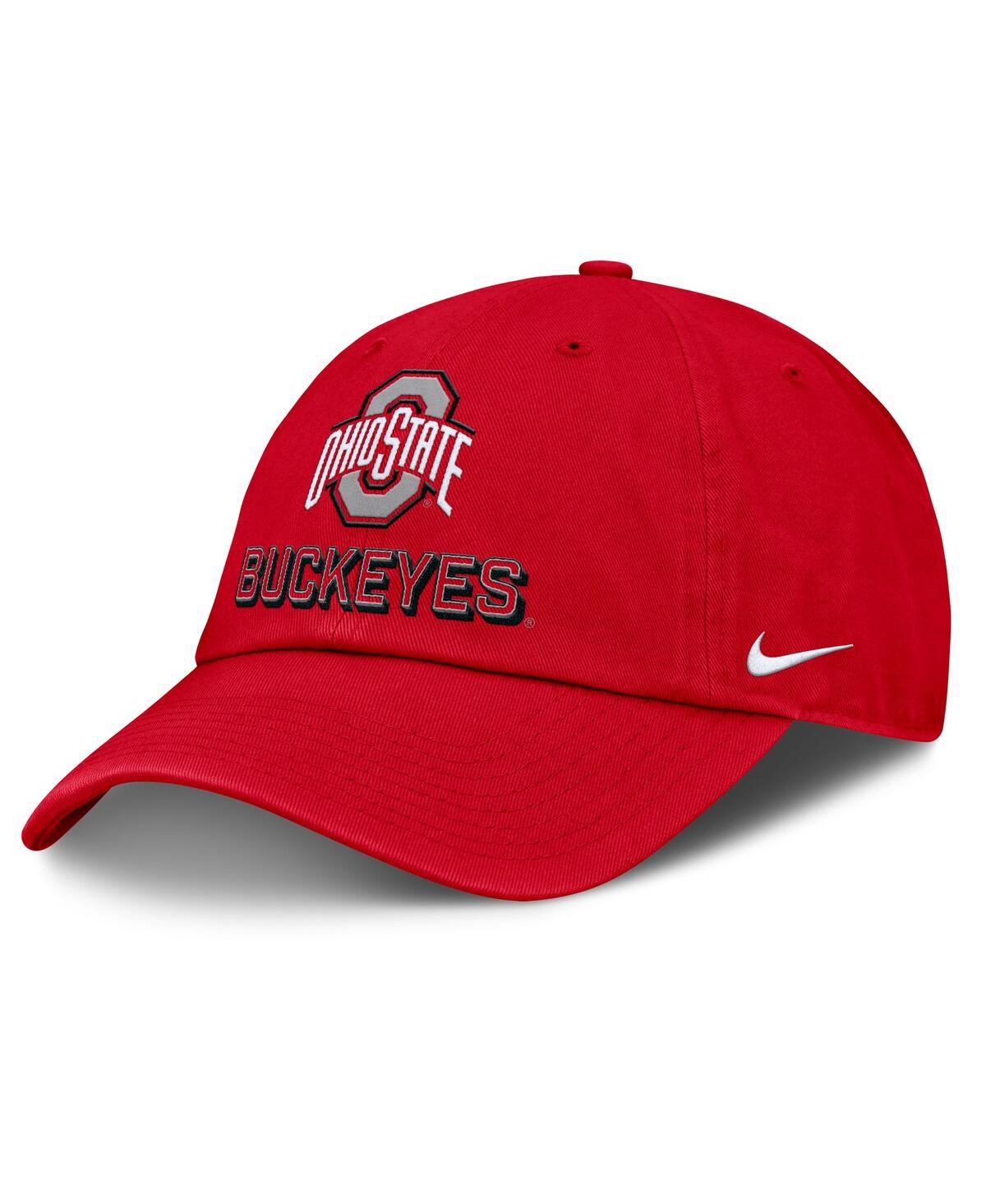 Men's Scarlet Ohio State Buckeyes 2025 On-Field Club Adjustable Hat - Scarlet