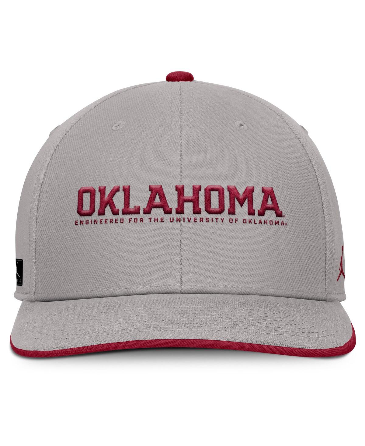 Jordan Men's Gray Oklahoma Sooners 2025 On-field Pro Performance Adjustable Hat In Gray