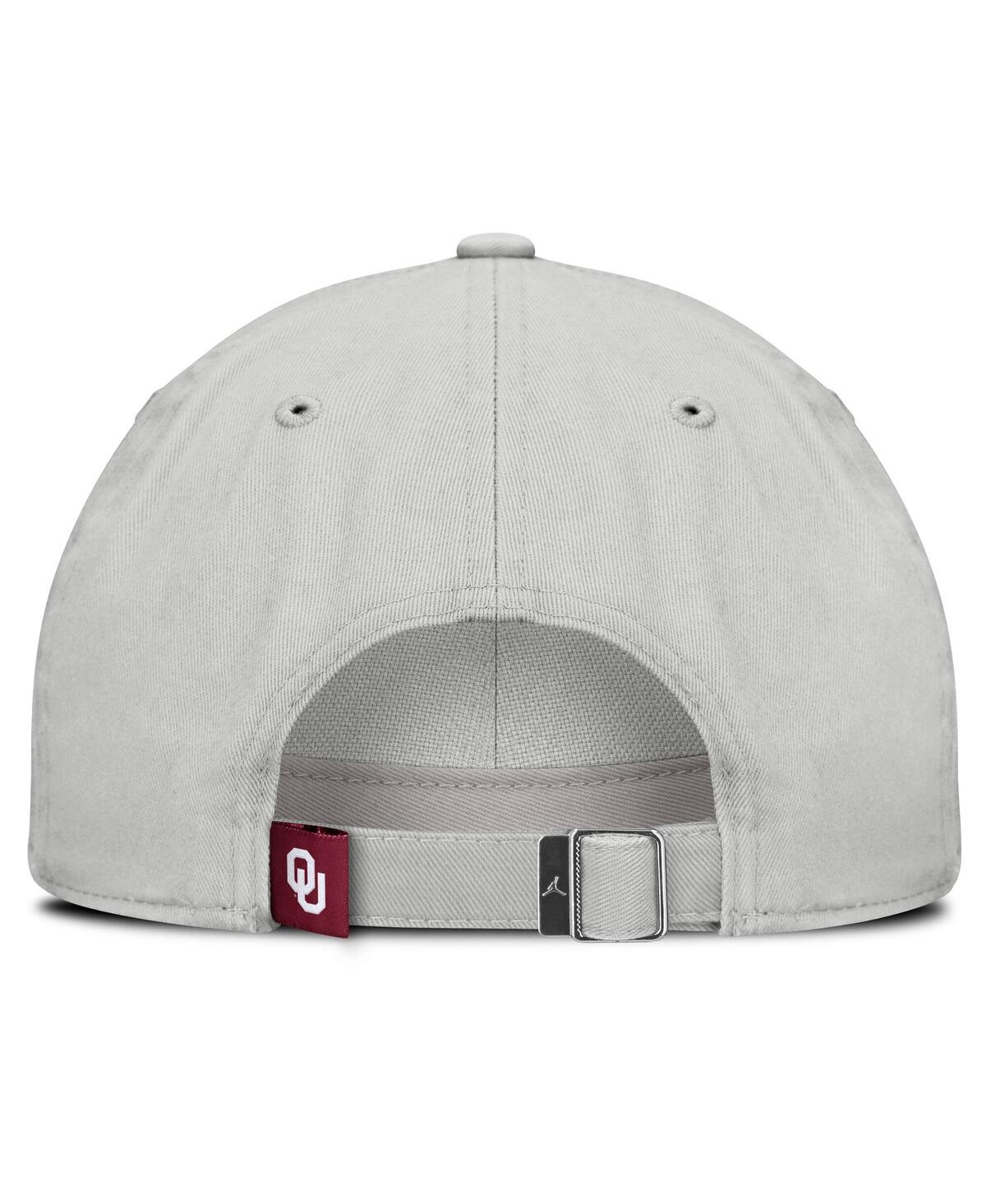 Jordan Men's Gray Oklahoma Sooners 2025 On-field Gameday Club Adjustable Hat In Gray