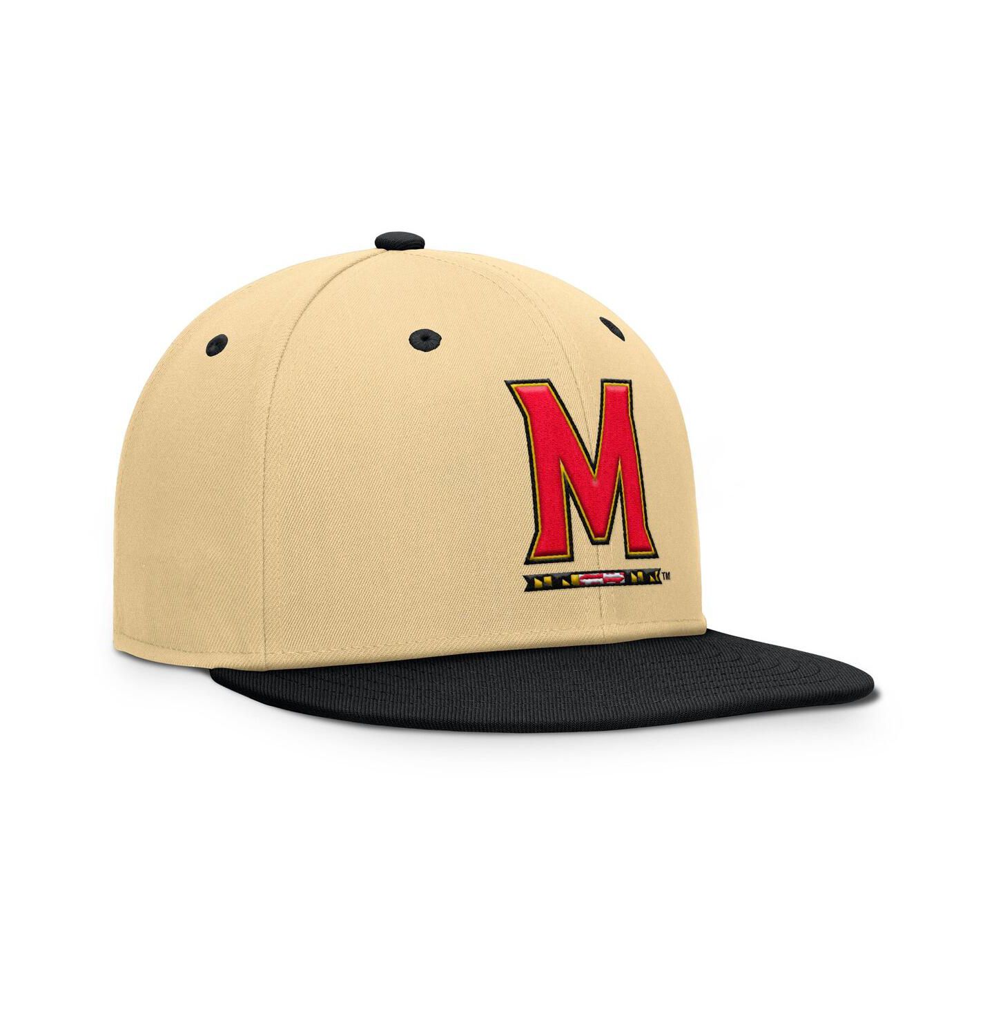 Мужская кепка Fanatics Gold/Black Maryland Terrapins Balance Fitted Hat — фото 3