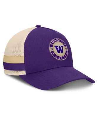 Men's Purple/Cream Washington Huskies Prestige Trucker Adjustable Hat