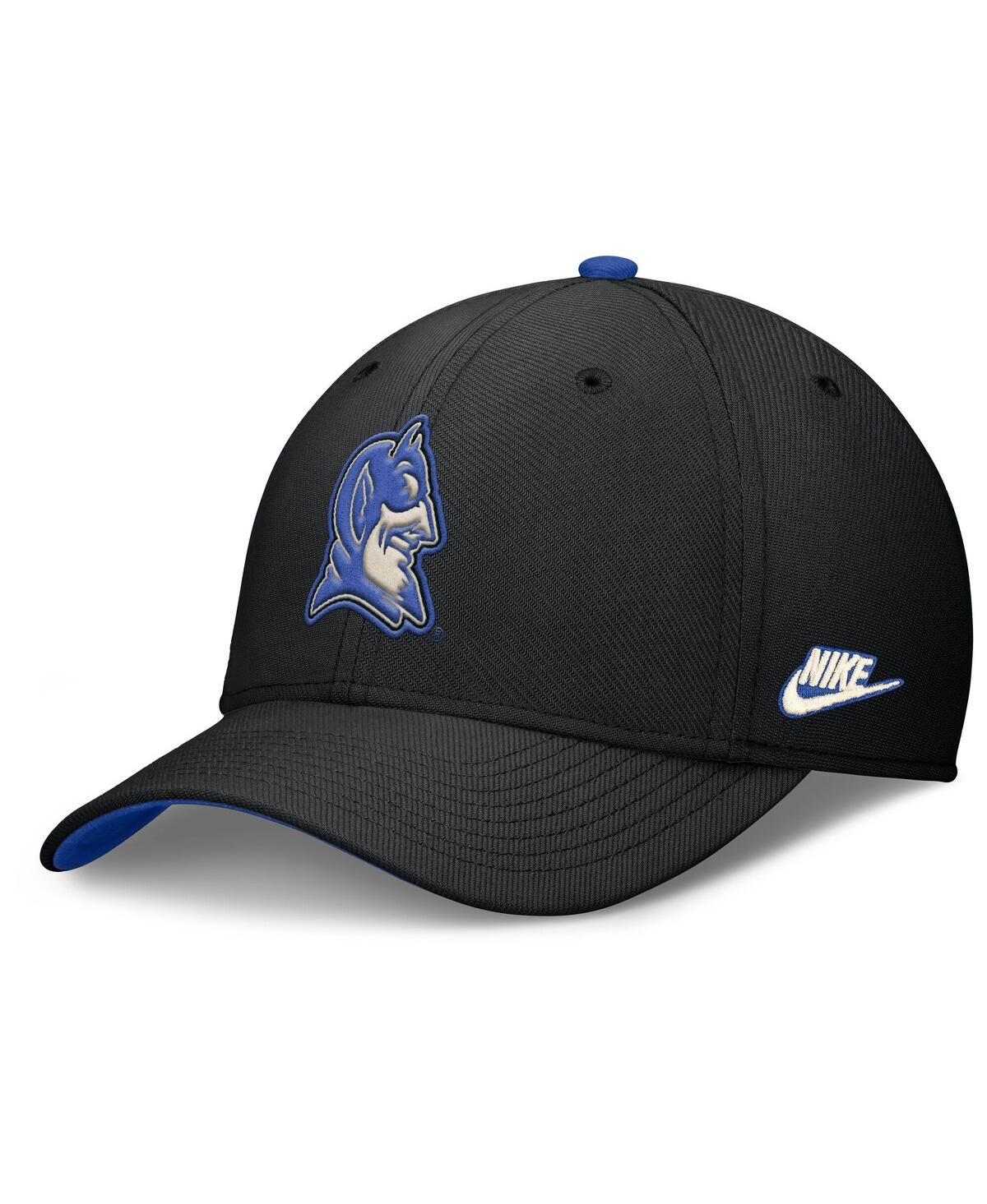 Nike Black Duke Blue Devils Legacy Rise Performance Flex Hat In Black