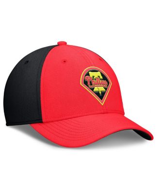 Men's Crimson/Black Philadelphia Phillies Neon 90s Rise Swoosh Flex Hat