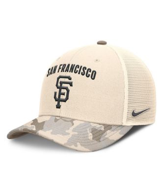 Nike - Men's Natural San Francisco Giants Camo Natural Pack Rise Adjustable Trucker Hat
