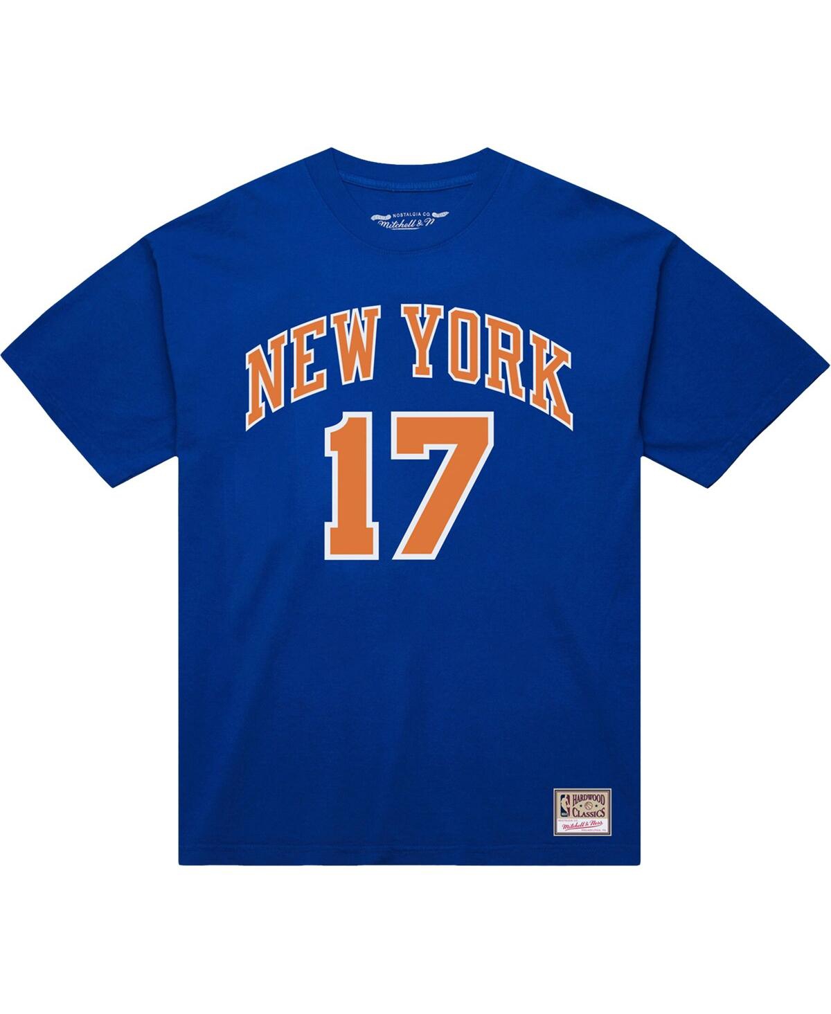 Mitchell & Ness Men's Jeremy Lin Blue New York Knicks Name Number T-shirt In Blue