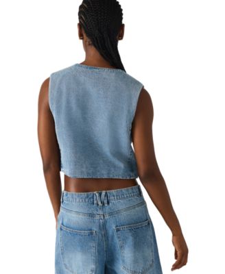 Women's Double-Breasted Cropped Vest