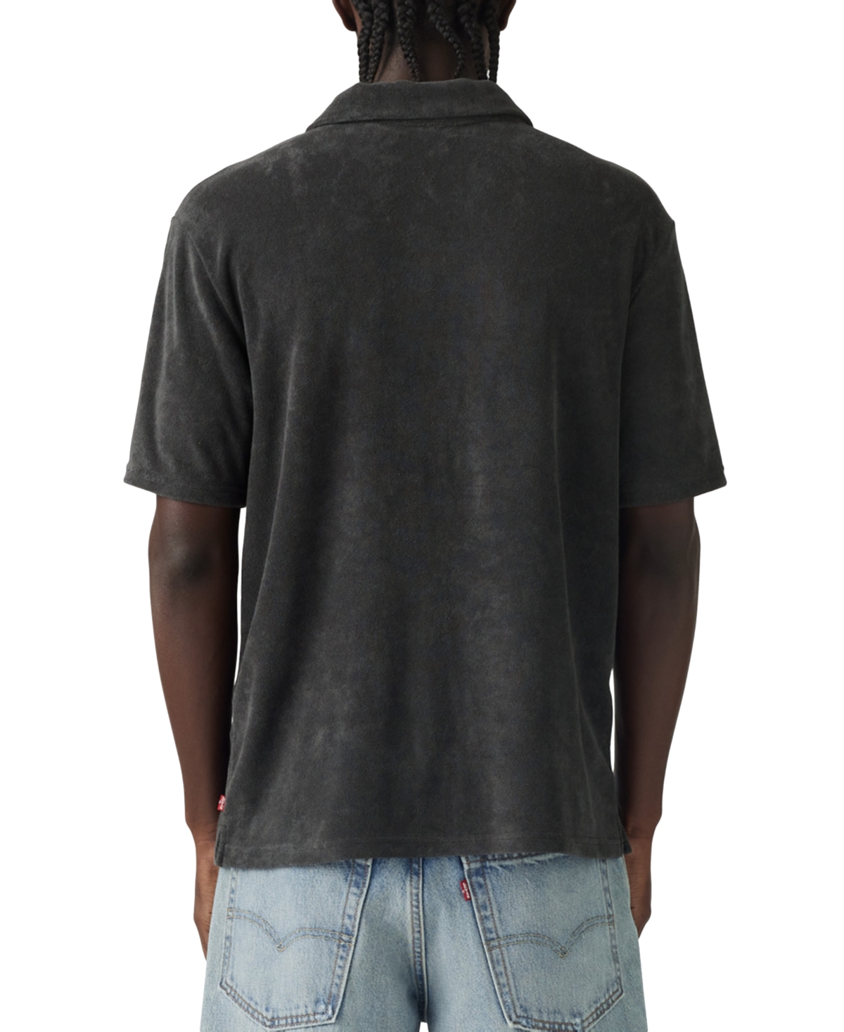 Levi's Terry Pocket Polo In Black