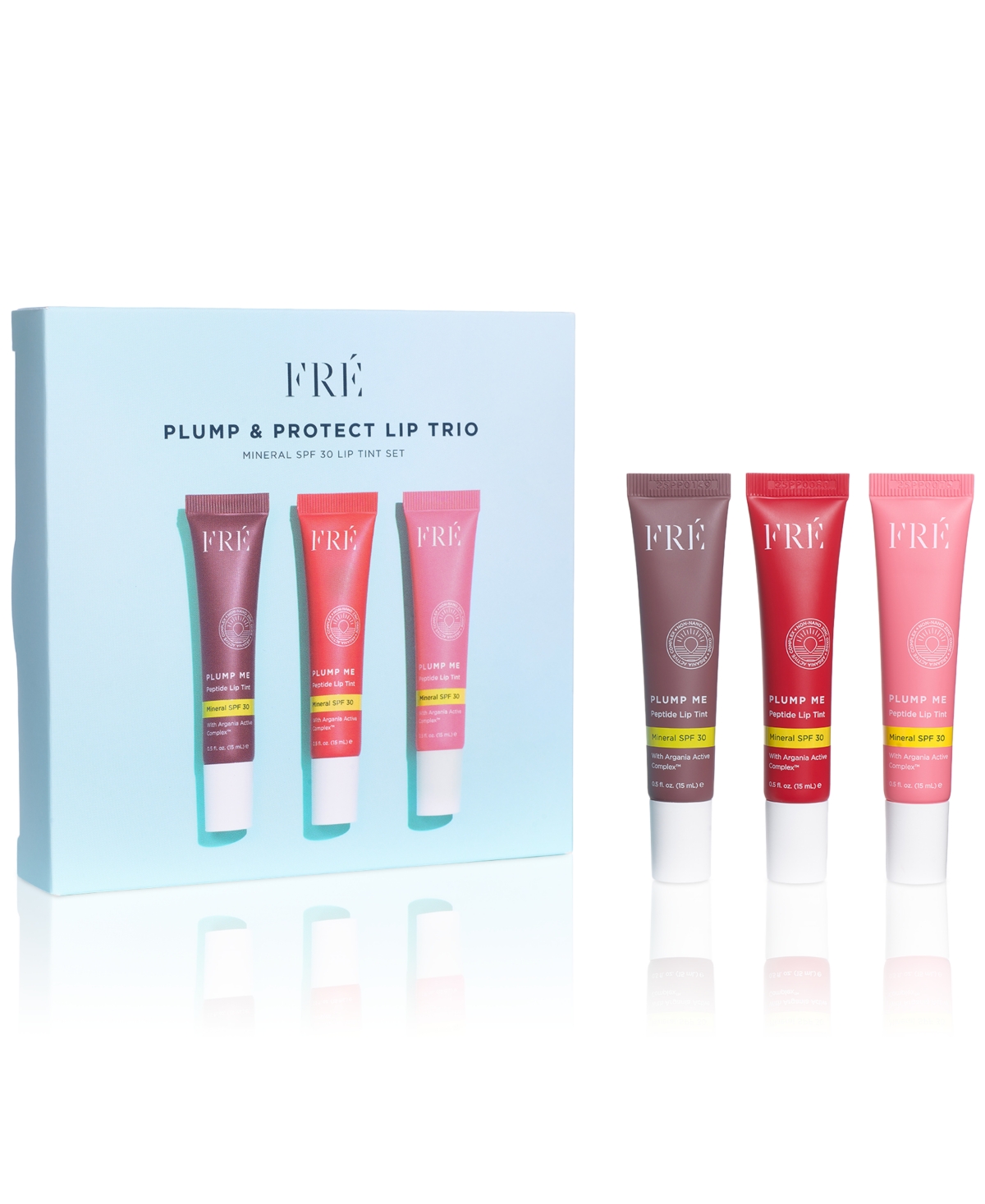 Fre 3-pc. Plump & Protect Mineral Spf 30 Lip Tint Set In Transparent