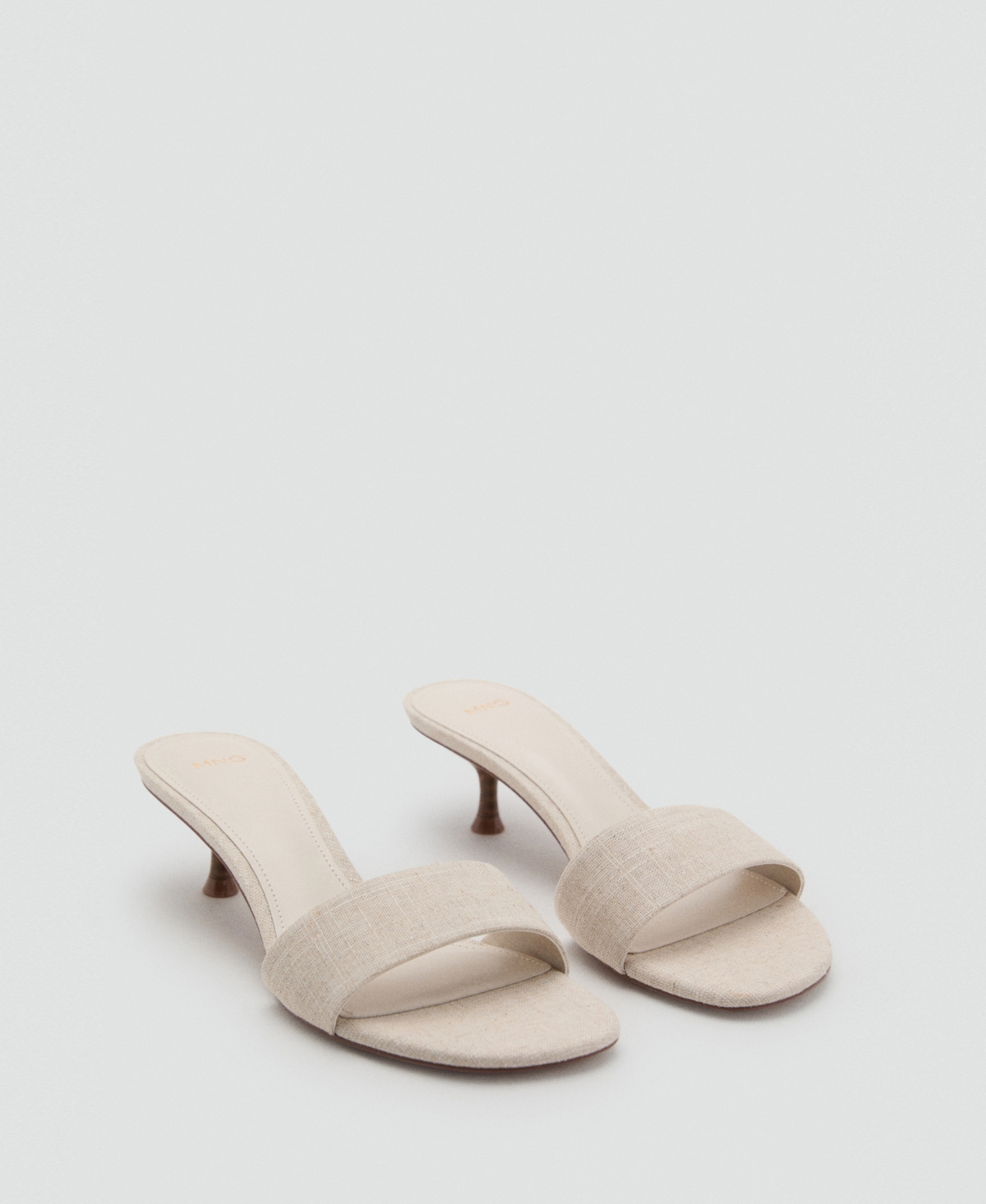 Mango Women's Kitten Heel Sandals In Sand