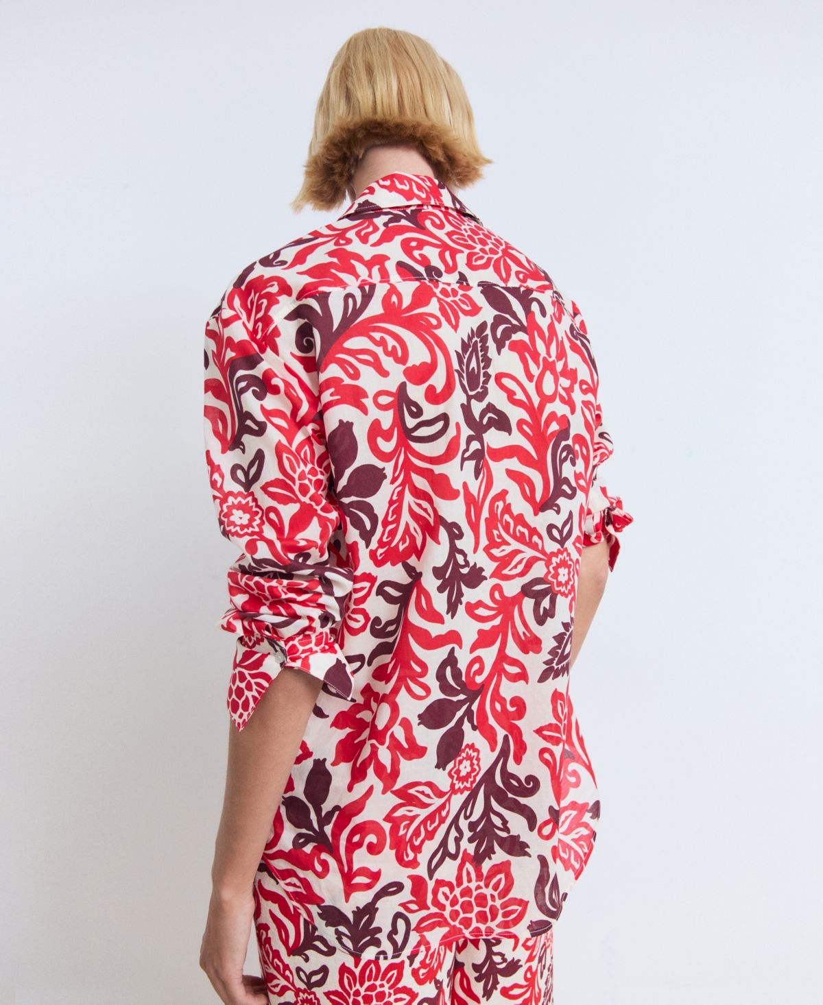 Mango Printed Cotton Shirt In Multi