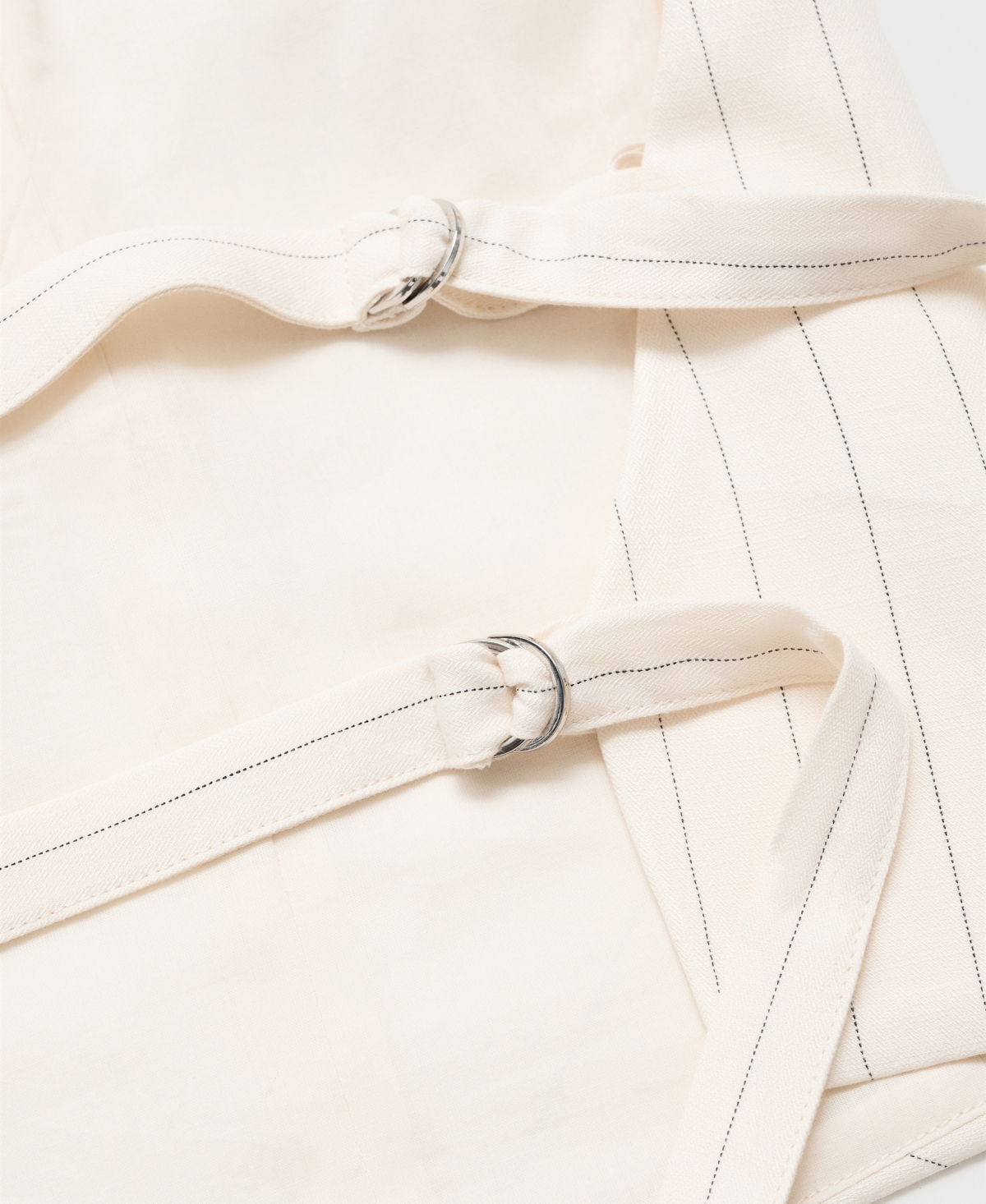 Mango Stripe Crop Halter Top In Neutral