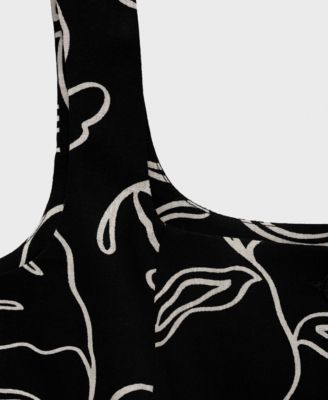 Women's Floral-Print Linen Suit Vest