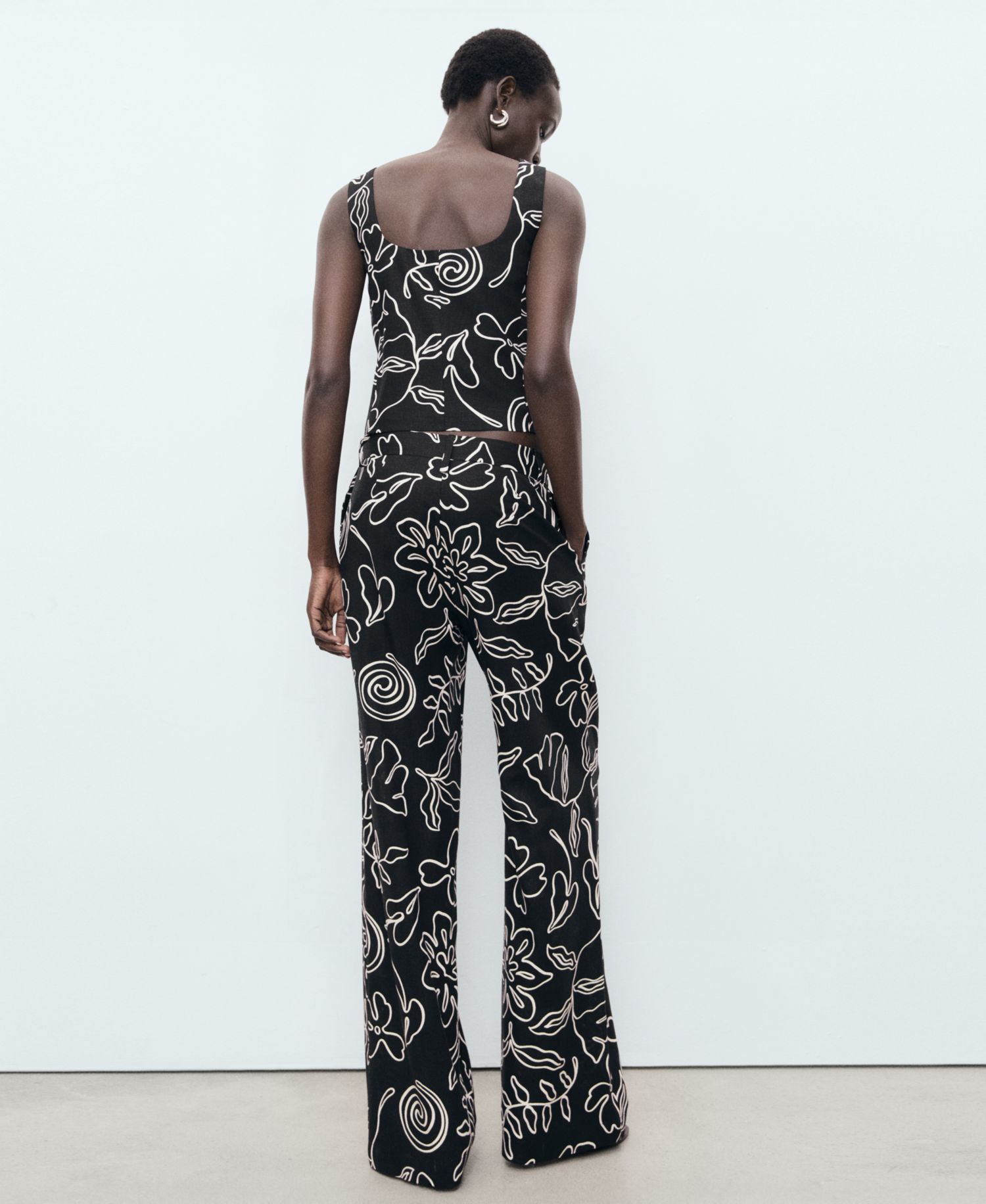 Women's Floral Print Straight Pants