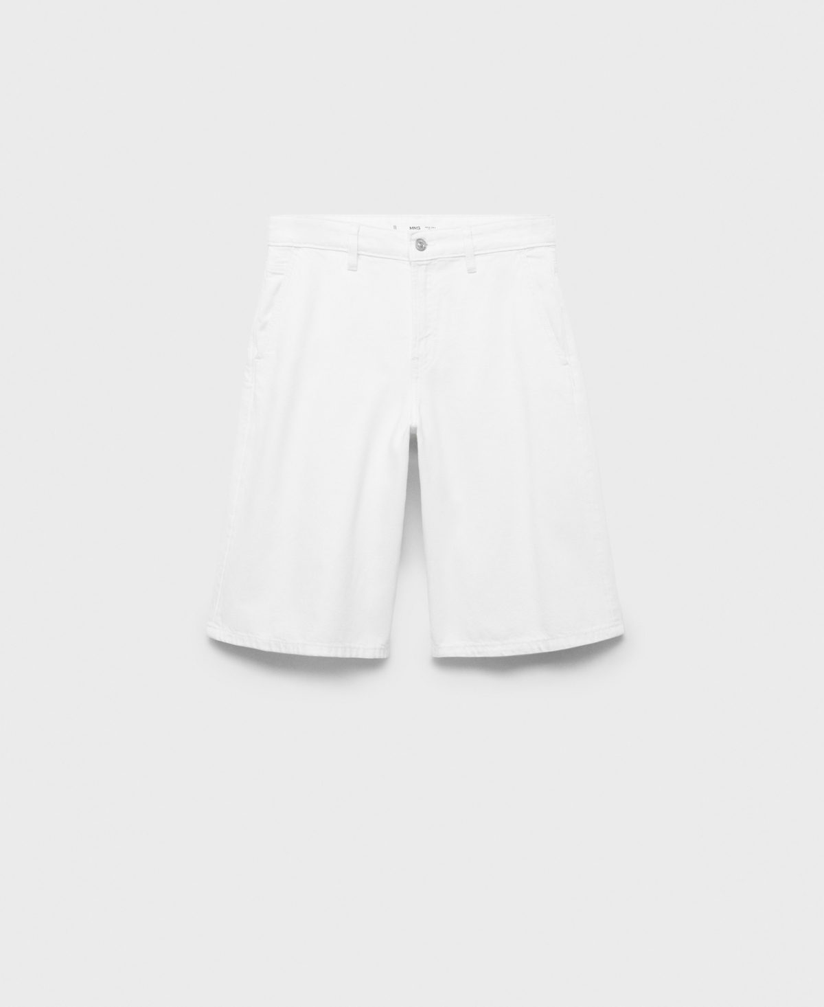 Women's Straight-Fit Denim Bermuda Shorts - White
