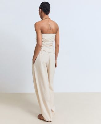 Women's Paper Bag Cotton Pants