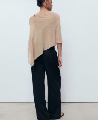 Women's Asymmetrical Knit Cape
