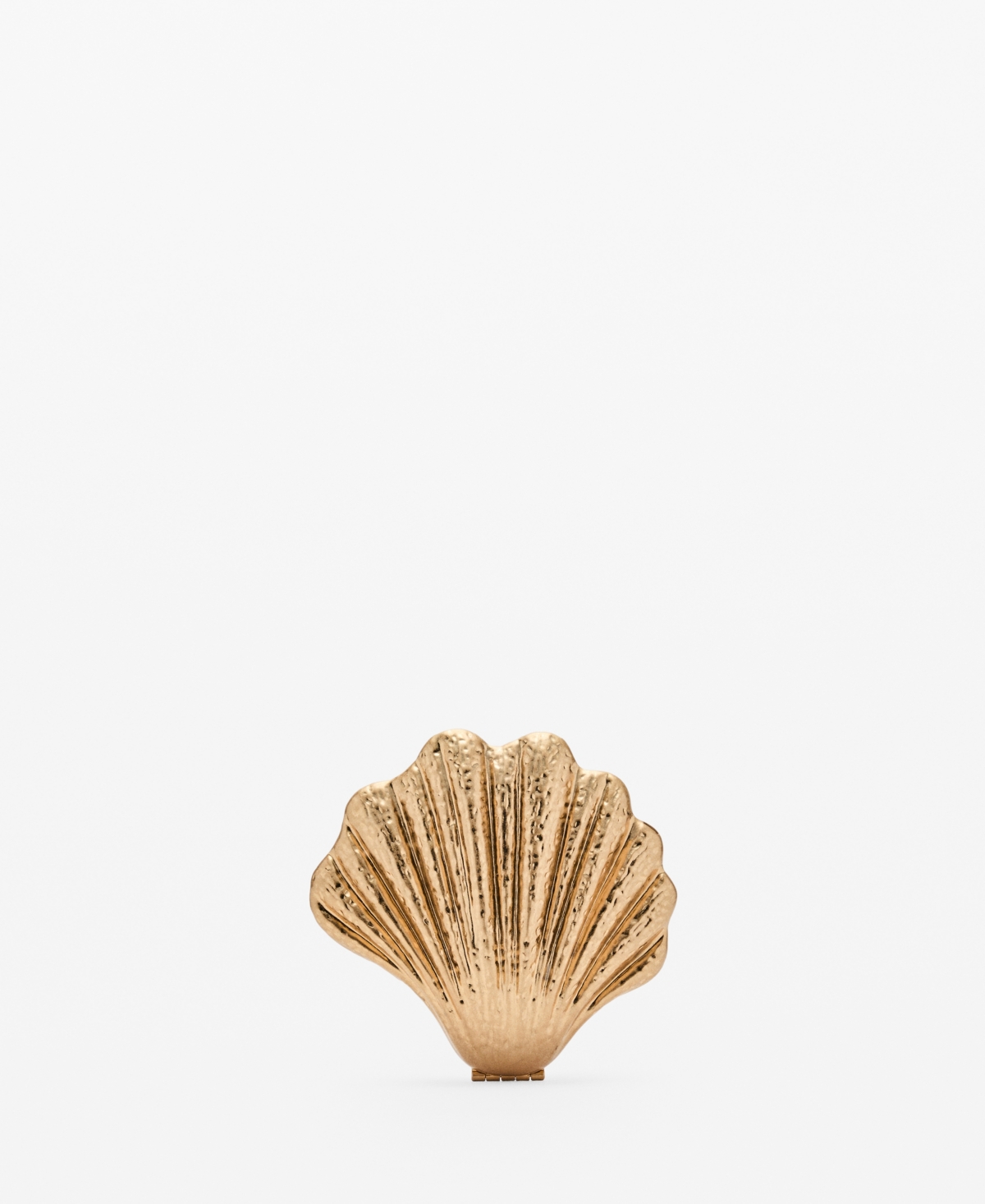 Mango Women's Shell Design Clutch Bag In Gold