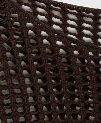 Women's Long-Sleeved Crochet Sweater