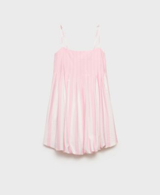 Women's Short Striped Balloon Dress