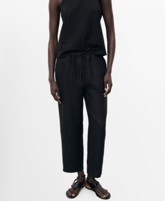Women's Drawstring Linen Pants