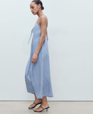 Women's Strappy Denim Dress