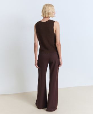 Women's Openwork Knitted Sweater Vest