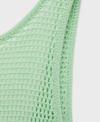 Women's Long Two-Tone Crochet Dress