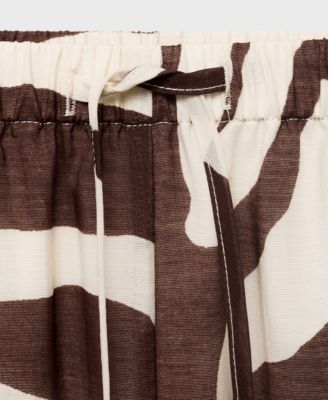 Women's Flowy Zebra Print Pants