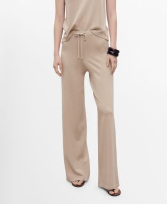 MANGO - Women's Straight Knitted Pants