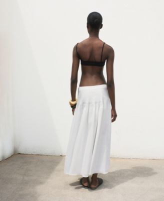 Women's Ramie Pleated Skirt