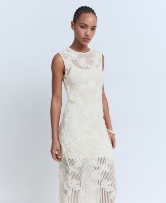 Women's Floral Crochet Dress