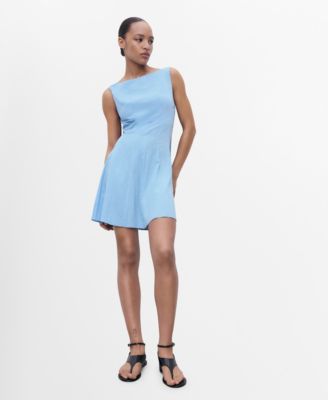 MANGO - Women's Pleated Short Dress