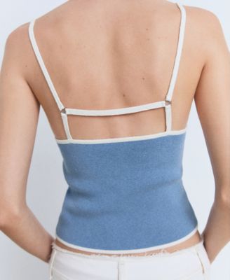 Women's Contrasting Trim Knitted Top