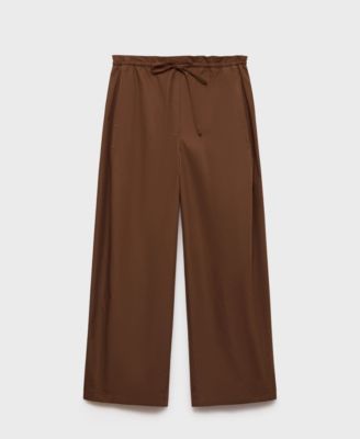 Women's Paper Bag Cotton Pants