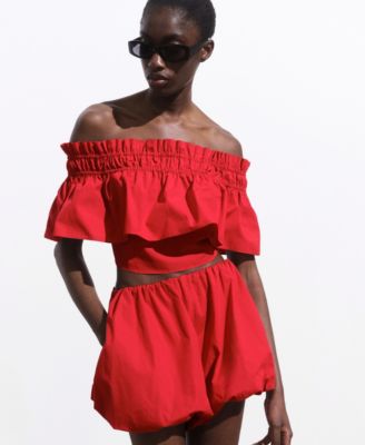 Women's Strapless Ruffle Top