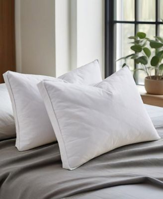 Medium Density Goose Feather Gusset 2-Pack Pillows, Standard