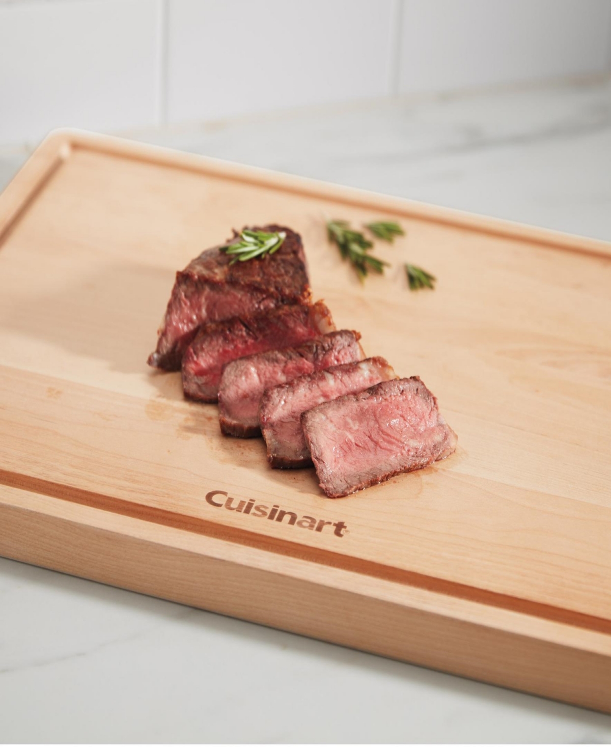 Cuisinart 17" Reversible Maple Wood Cutting In Brown