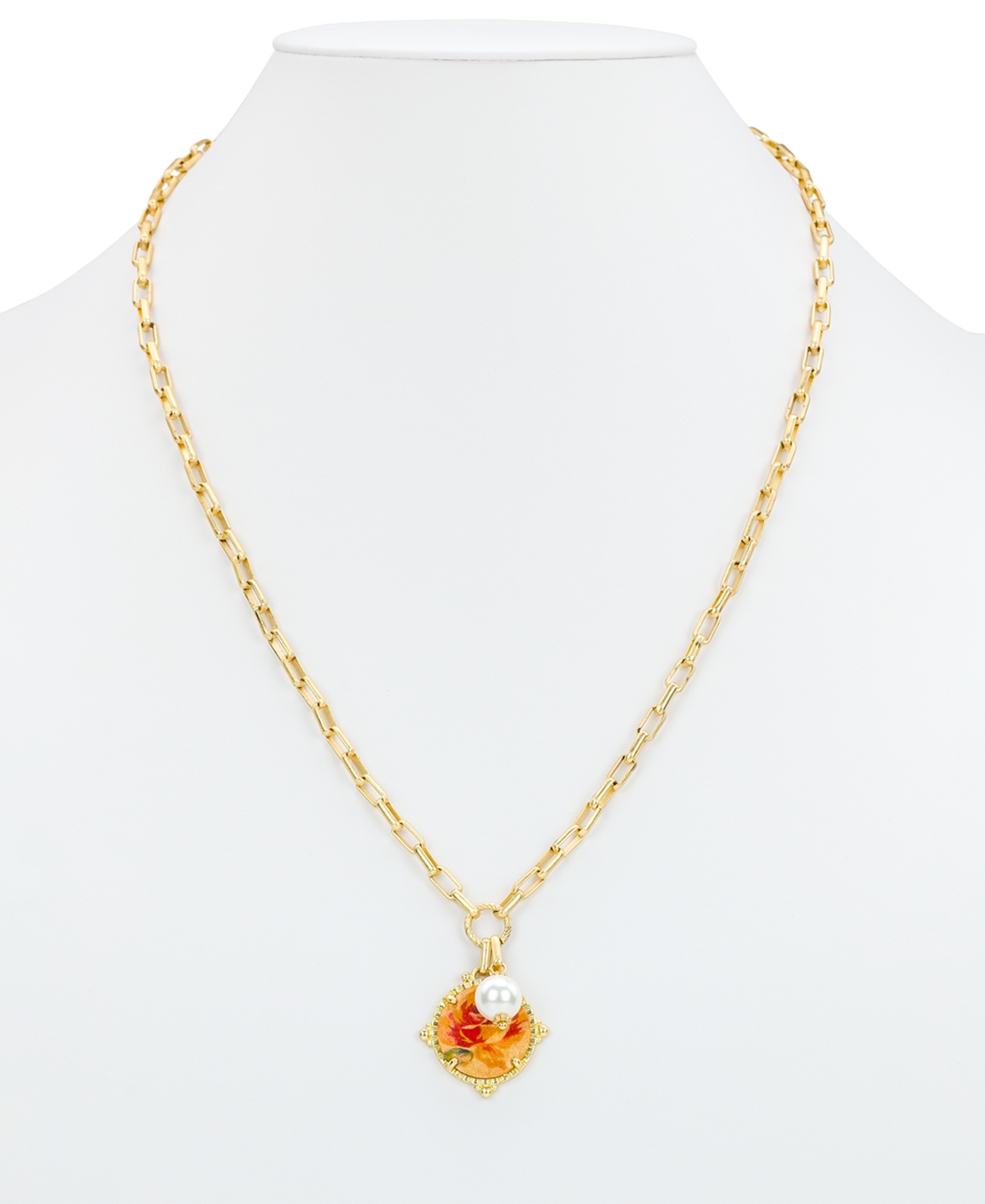 Patricia Nash Beaded Gold-tone Double Strand Necklace, 18" + 3" Extender In Gray