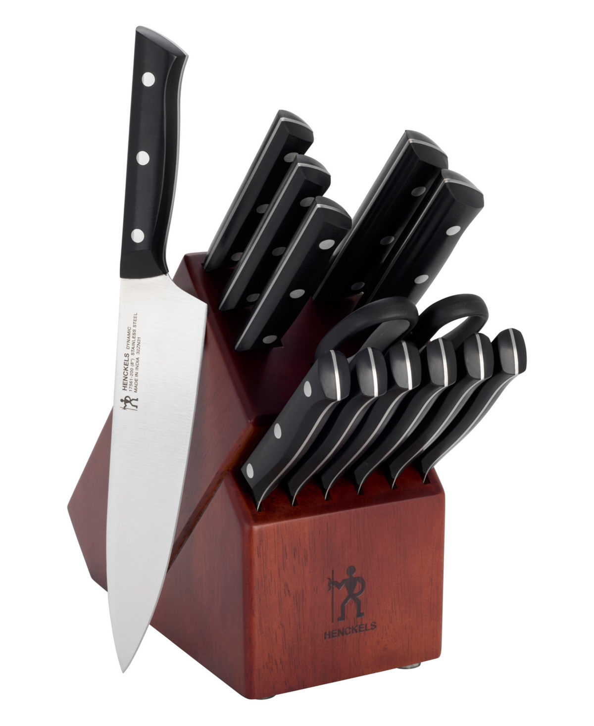 J.a. Henckels Stainless Steel 14-pc. Self-sharpening Knife Block Set In Black