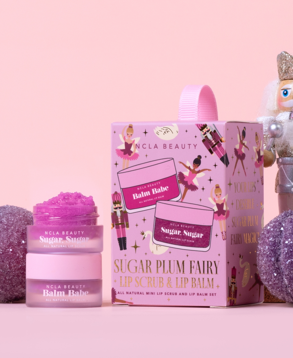 Ncla Beauty 2-Pc. Sugar Plum Fairy Lip Care Ornament Set