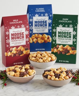 Dark Chocolate, Milk Chocolate and Caramel Moose Munch Gable Boxes, 3 Pack