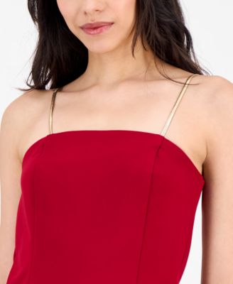 Women's Bustier Compression Metallic-Strap Top