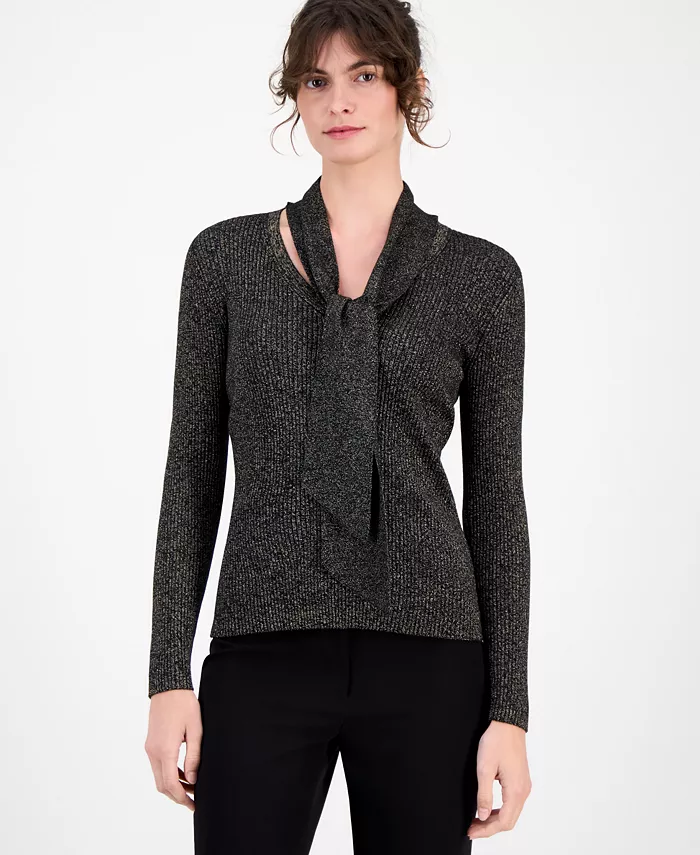 Women's Ribbed Scarf Sweater