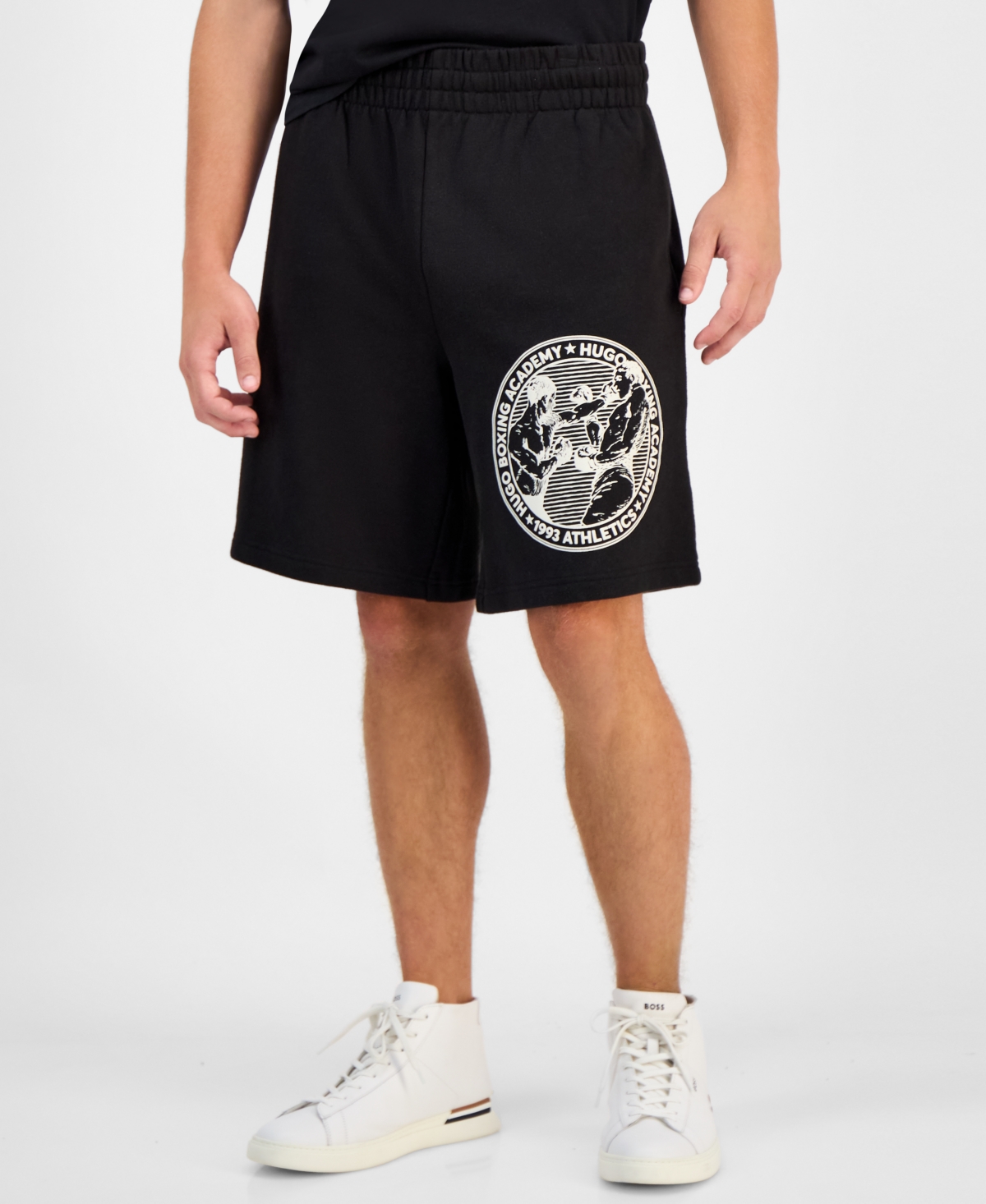 Hugo Boss Men's Diboxer Short Sleeve Crewneck Graphic T-shirt In Black