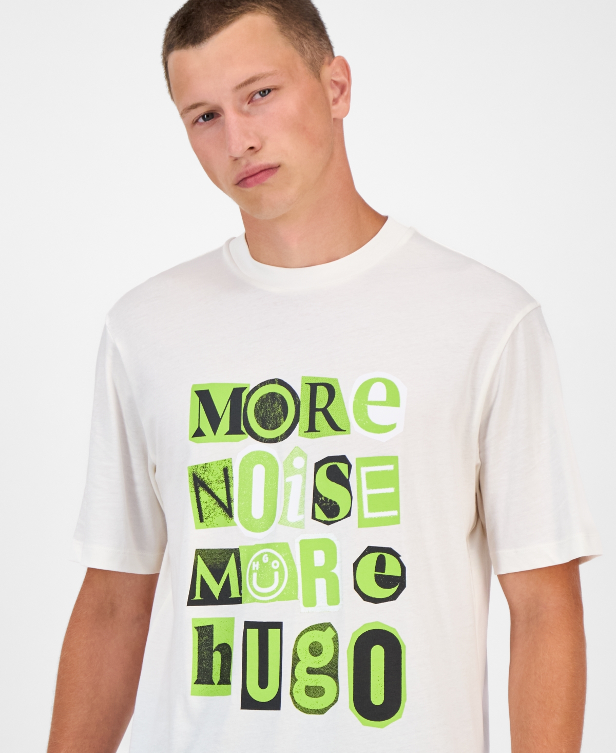 Hugo Boss Hugo By  Men's Cotton More Hugo Graphic T-shirt In White