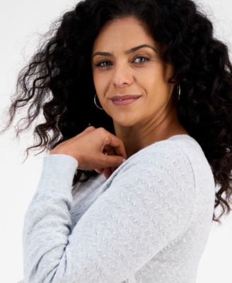 Women's Curved-Hem Cotton Pullover Sweater, Macy's Exclusive 