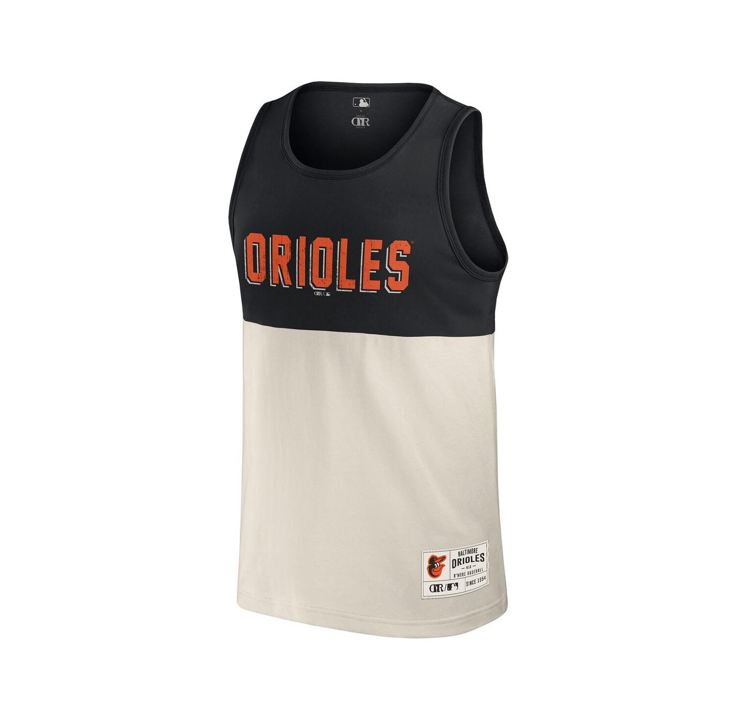 Darius Rucker Collection by Men's Black/Cream Baltimore Orioles Color Block Tank Top
